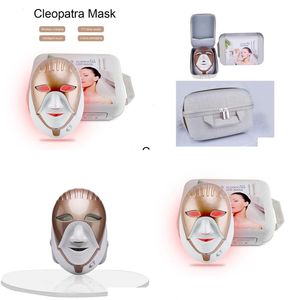 Face Massager Masr Pdt Led Mask Podynamic 8 Color Cleopatra 630Nm Red Light Smart Touch Neck Care Hine 230828 Drop Delivery Health Bea Dhzoa