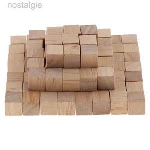 Blocks 100 Pieces Wooden Cubes Unfinished Square Cubes Wood Block For Math Making Craft DIY Projects Gift Educational Toy Gift 240401