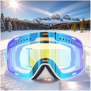 Skibrille Snowboard Antifog Skibrille Winter Outdoor Sport Radfahren Motorrad Winddicht UV-Schutz Sonnenbrille 230909 Drop De Ot3Wa