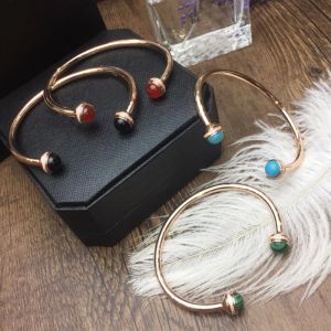 Bangles New Hot Pop Brand Ladies Spin Ball Breaklet Stone Colored Stone Belas Bracelet Anniversary Gift Banquet Jóias de luxo