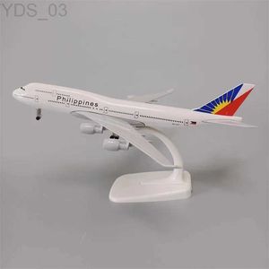 Aircraft Modle 20cm Alloy Metal PHILIPPINES Airlines Boeing 747 B747 Airways Diecast Airplane Model Plane Model Aircraft w Wheels Landing Gears YQ240401
