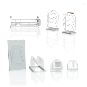 Kitchen Storage Factory Direct Sales Wire Set Retractable Pot Cover Frame Drain Rack Wall Mounted