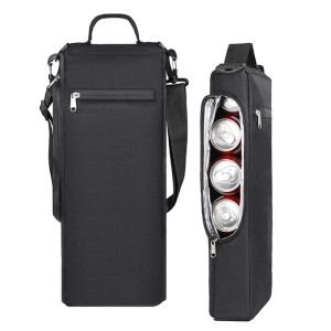 Bolsas Bolsas Black Golf Beer Sleeve Golf Bag Bag Acessórios de Golfe Manga de cerveja Grande capacidade Oxford Pano Isoled Sleeve Outdoor