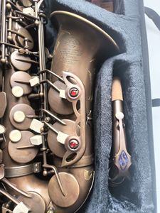 Mark VI Saxofon Högkvalitativ altsaxofon 95% Kopiinstrument Antik kopparsimulering Mässing Saxofon med fodral