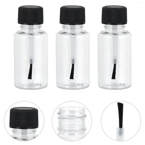 Förvaringsflaskor 6 st tomma nagellack flaskor svart lack gel container husdjuret