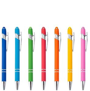 Personlig anpassad logotyp Metal Multicolor Ball Point Pen Pen Business Advertising Office Pennor Birthday Party Present School Stationery Ballpoint Pennor