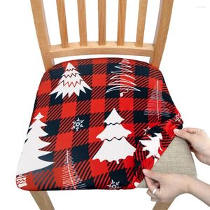 Chair Covers Christmas Seat Dustproof Removable Cushion Slipcovers Home Decoration For Kitchen Dining Room Office