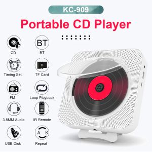 Jogador KC909 CD Player portátil Players estéreo CD Players Led Tela Montable CD Music Player com IR Remote Control FM Radio