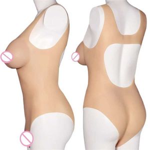 Breast Pad Silicone Breast Bodysuit Fake Vagina Form Realistic Fake Boobs Artifical Tits Cosplay Shemale Transgender Crossdressing 240330