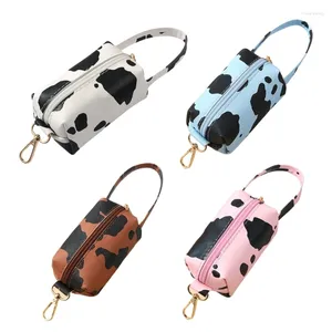 Dog Carrier Poop Pickup Bag Dispenser Cow Pattern Pet Waste For Pooper Outdoor Walking Holder 6XDE