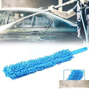 Araba Sünger Esnek Ekstra Uzun Yumuşak Mikrofiber Şönil Tekerlek Aksesuarları Fırça Yıkama Temizleyici D9A3CAR Bırakma Teslimat Otomobilleri Motosiklet Otpsd