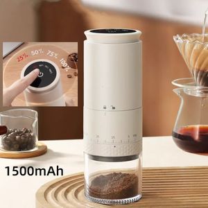 1500mAh Electric Coffee Grinder With External Adjustment Usb Charging Coffee Grinder Automatic Grinding Machine For Office 240328
