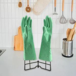 Portaoggetti per guanti da cucina Portaoggetti in metallo Resistente pieghevole Stabile Salvaspazio Supporto verticale riutilizzabile per asciugapiatti Organizzatore per lavello