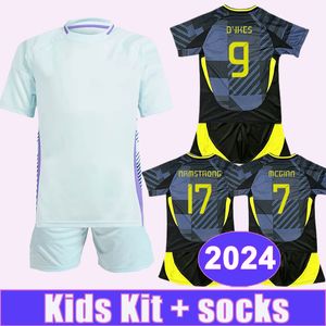 2024スコットランドキッズキットサッカージャージMcTominay Robertson Adams Tierney Armstrong McGinn Dykes Home Away Football Shirts半袖ユニフォーム