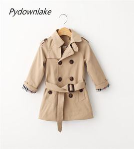 Pydownlake Kids Coat Jacket Children Windbreaker Autumn Fashion Lengeveve Double Bestoded Adatiable Waist Outerwear Boys8415610