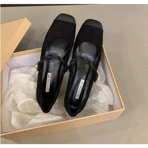 Spring Autumn Fashion Square Toe Shallow Ladies Mary Jane Ballerinas Flat Heel Casual Ballet Shoes 240322