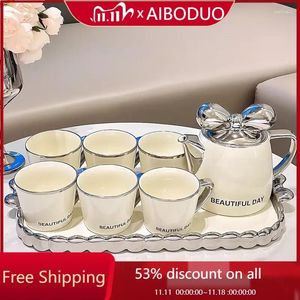 Teaware Sets Cup Pot Tea Set Coffeeware Ceremony European Bowl Gift Portable Porcelain Afternoon Lazy Juego De Te Home Decorationgs