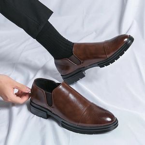 Casual Shoes Italian Fashion Genuine Leather Mens Loafers Ankle Boot Designer Men Handmade Formal Slip On Boat Zapatillas Hombre