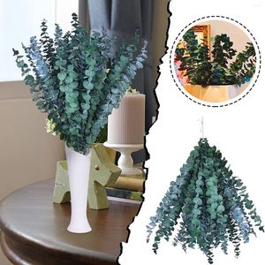 Flores decorativas 10 peças secas para pacote de chuveiro hastes 17 '' folhas preservadas aromáticas casamento em casa