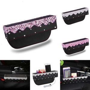 2024 Car Crystal Diamonds Seated Clean Storage Cup Box Holds An Automatic Organization Stowing Pocket To Order For A Coin Card Phone