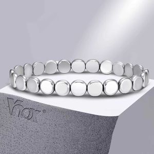 Chain Vnox 7,7 mm rund hematitarmband för män kvinnor gallsten handgjorda flätade rep naturliga stenpärlor armband q240401