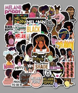 50 NonRepeating Inspirational Black Girl Melanin Poppin Aufkleber für Notebook, Gepäck, Roller, Trolley, Laptop, Skateboard, Auto, Stic4491582