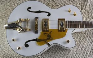 工場のカスタムThe White Falcon 6120 Semi Hollow Body Jazz Korean Tuners Electry Guitar with Tremolo6103449