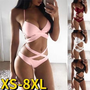 Kadın Mayo 2024 Kadın Seksi Mayo 3D Baskı Bikini Set İki Parçalı Mayo Kıyafet Kadın Yaz Yüksek Bel Banyosu XS-8XL