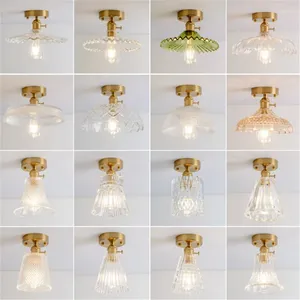 Ceiling Lights Nordic Glass Lamp Retro Loft Vintage Light Russia Dining Room Modern Corridor Copper E27 Lampshade