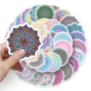 Adesivos de carro 50 pcs atacado mandala adesivo à prova d 'água para lage laptop guitarra skate notebook garrafa de água telefone decalques drop dhsdn