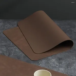 Table Mats Countertop Placemat Waterproof Faux Leather Placemats Heat-resistant Dining Protection Pads Non-slip For Kitchen