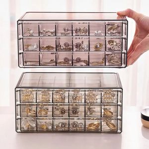 72120Grids 35 Layers Transparent Jewelry Storage Box Large Capacity Acrylic Sorting Organizer 240327