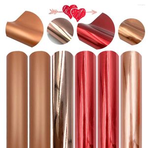 Window Stickers 6pcs 12"x10" Bundle Red Rose Gold Metallic Adhesive Craft Film Make Signs Letters DIY Xmas Wall Gift Card Decor For