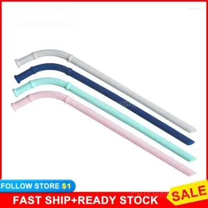 Shower Curtains Water Cup Straw Drinkware Colorful Childrens Supplementary Kitchen Accessories Straight Bent Drinking Long Flexible