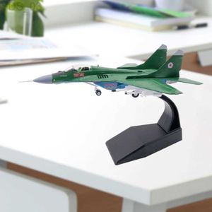 Aeronave modelo escala 1/100 MIG-29 Avião de combate russo Metal Fighter Hobby Modelo de avião fundido para presente de coleção YQ240401