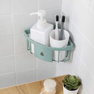 Ny Plastic Corner Storage Rack Kitchen Organizer Shelf Sink Sponge Brush Holder Badrum Corner Toalett förvaring Holder