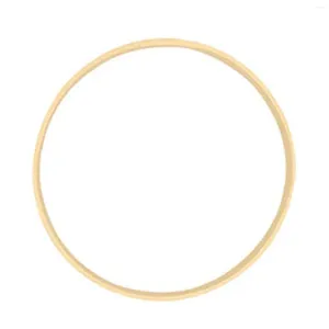 Dekoratif Figürinler Rüya Bambu Yüzükler Ahşap Daire Yuvarlak Yuvarlak Catcher DIY Hoop Çiçek Çelenk Evi Bahçe Bitki Dekoru Asma Sepet 15cm