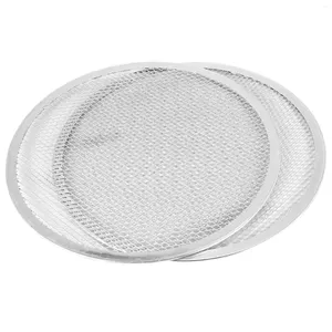 Verktyg Pizza Screen Pan For Oven Tray 12 Inch Seamless Rim Aluminium Non Stick (2st)