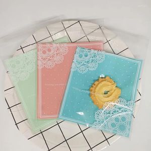 Confezione regalo, pizzo, sacchetto di imballaggio in plastica, biscotto autoadesivo, cellophane, feste, panetteria, sacchetti per il pane, decorazione per caramelle nuziali