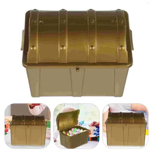 Flaskor Pirat Treasure Hunting Box Children's Retro Plastic Storage Decoration Toy Chest for Kids Small Christmas Party Supplies