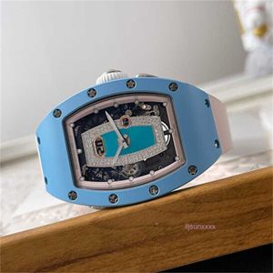 Orologio di design Orologio da donna elegante e alla moda Cinturino in caucciù Quadrante con imitazione diamante Movimento al quarzo importato Orologio da donna impermeabile 1t60