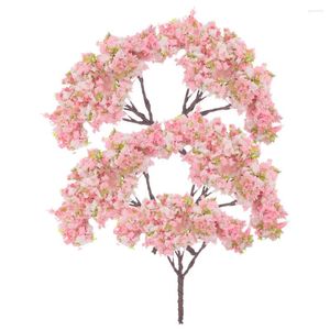 装飾的な花5 pcs偽の木シミュレーション桜の花の風景モデルグリーンシーンシミュレーションサンドテーブル装飾
