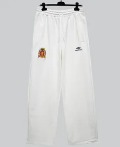 Męskie spodnie plus rozmiarowe dookoła szyi haftowane i wydrukowane letnie zużycie w stylu polarnym z czystą bawełną 42TW23