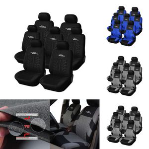 Autoyouth capa de assento de carro com indentação de pneu, 7 peças, moda universal, adequada para carros, caminhões, suvs, interior automotivo