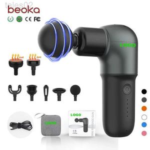 Massage Gun Full Body Massager Beoka Professional Sport Massagers Privat etikett Portable Cordless Smart Mini Deep Tissue Muscle Massage Gun YQ240401