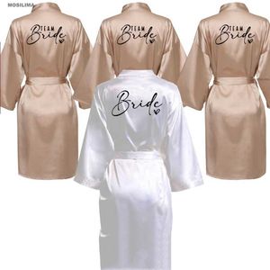 Sexig pyjamas brud brudtärna bröllop mantel kimono badrock klänning nattklänning casual satin korta kvinnor sexiga nattkläder sömnkläder sp226 240410