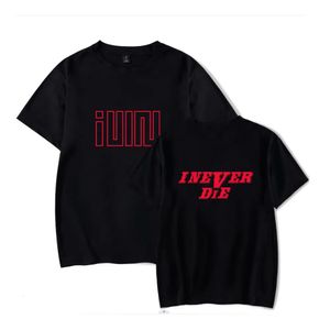 Gidle camiseta homens mulheres kpop moda y2k verão manga curta camisetas hip hop streetwear álbum eu nunca morro roupas 240401