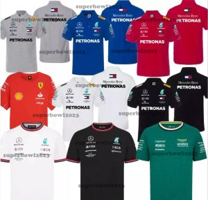 Aston Martin Men's T-Shirts Jersey Mercedes Alonso T-shirt F1 2024 Official Mens Fernando Alonso T-Shirt Formula 1 Racing Suit F1 Shirt MOTO Moto