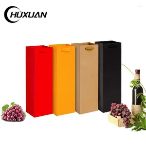 Gift Wrap 1pc Wine Tote Bags Wrapping Paper Bag Holiday Party Bottle Christmas Red 11 35 9cm