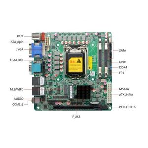 Placas-mãe H510 Placa-mãe de controle industrial Mini-ITX Dual Network I226V 6COM Desktop Computador IPC Mainboard Lga1200 10Th / 11Th C DHA9C